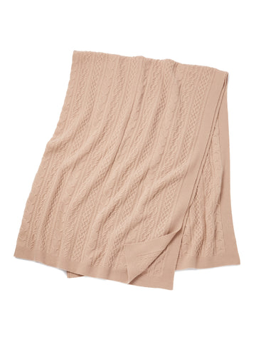 CABLE CASHMERE BLANKET