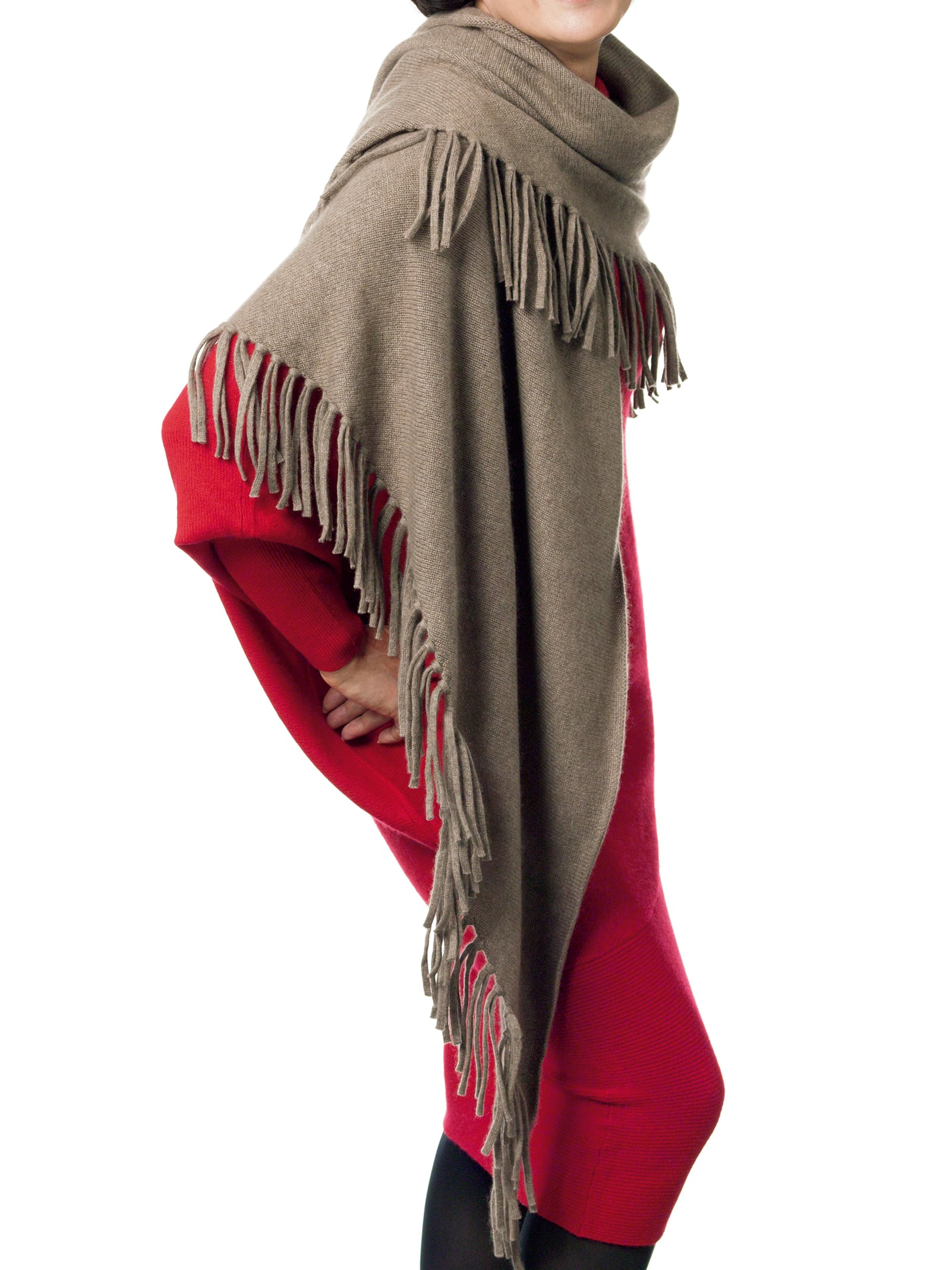 FRINGE SHAWL NATURAL