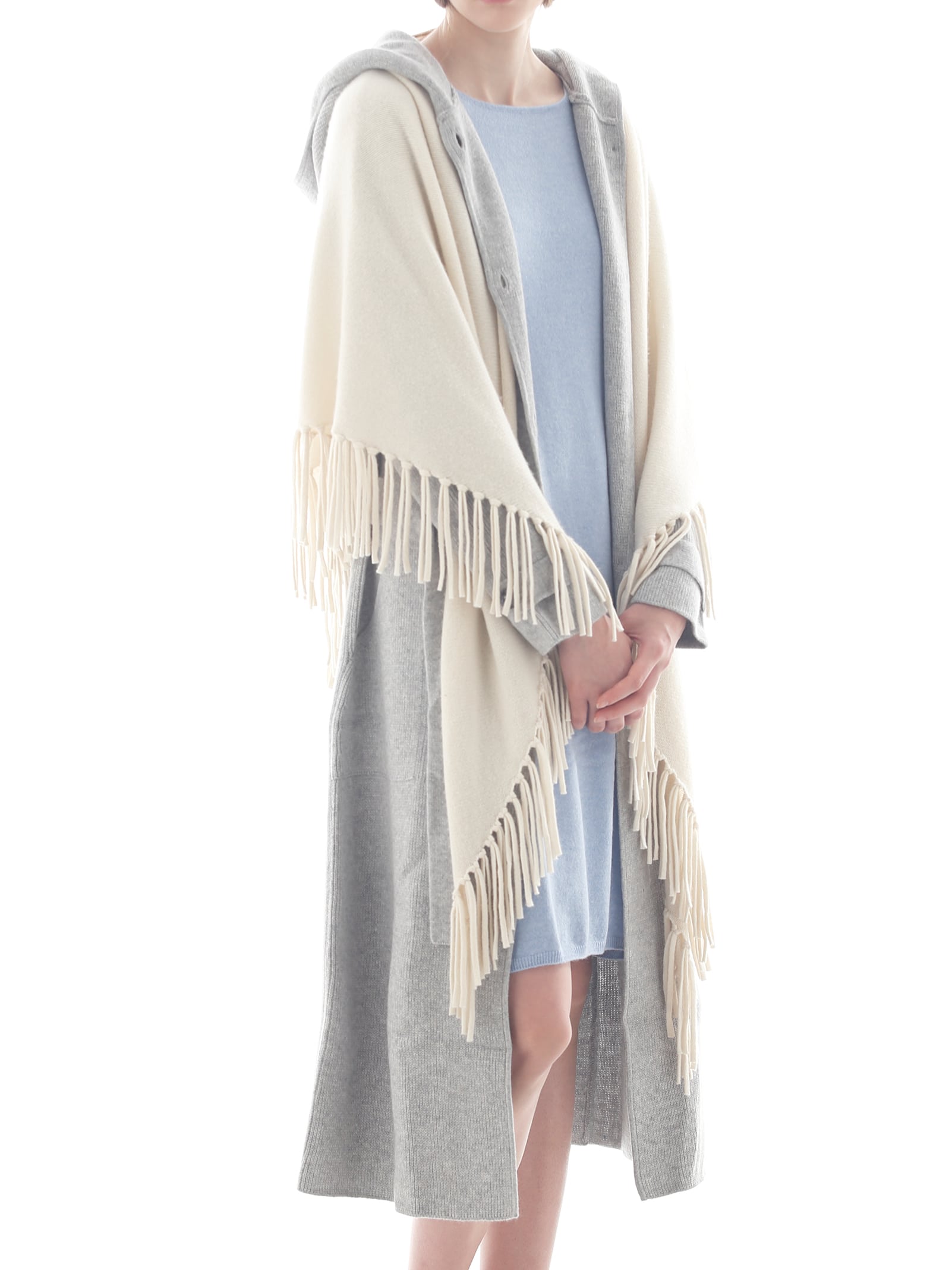 FRINGE SHAWL NATURAL
