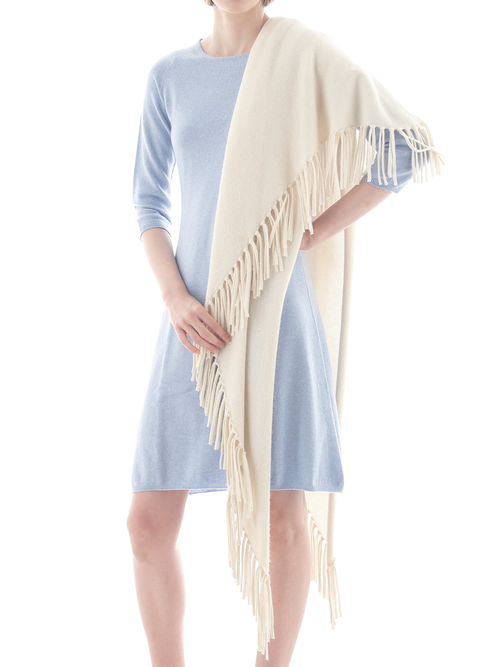 FRINGE SHAWL NATURAL