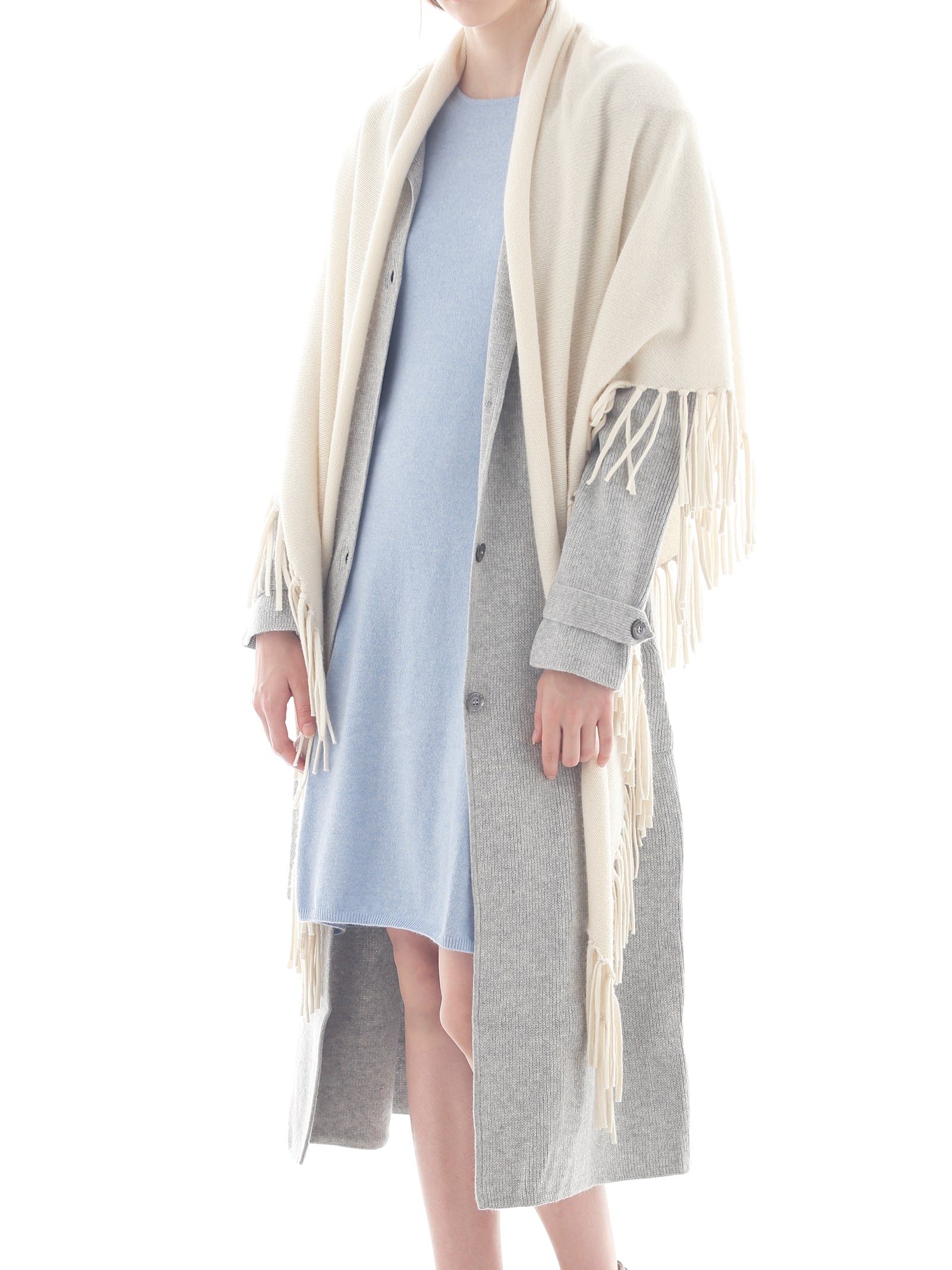 FRINGE SHAWL NATURAL