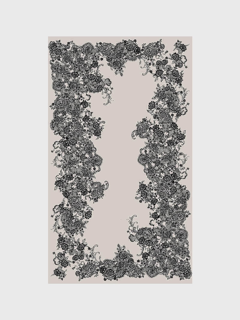 LACE WOOL PRINT SCARF