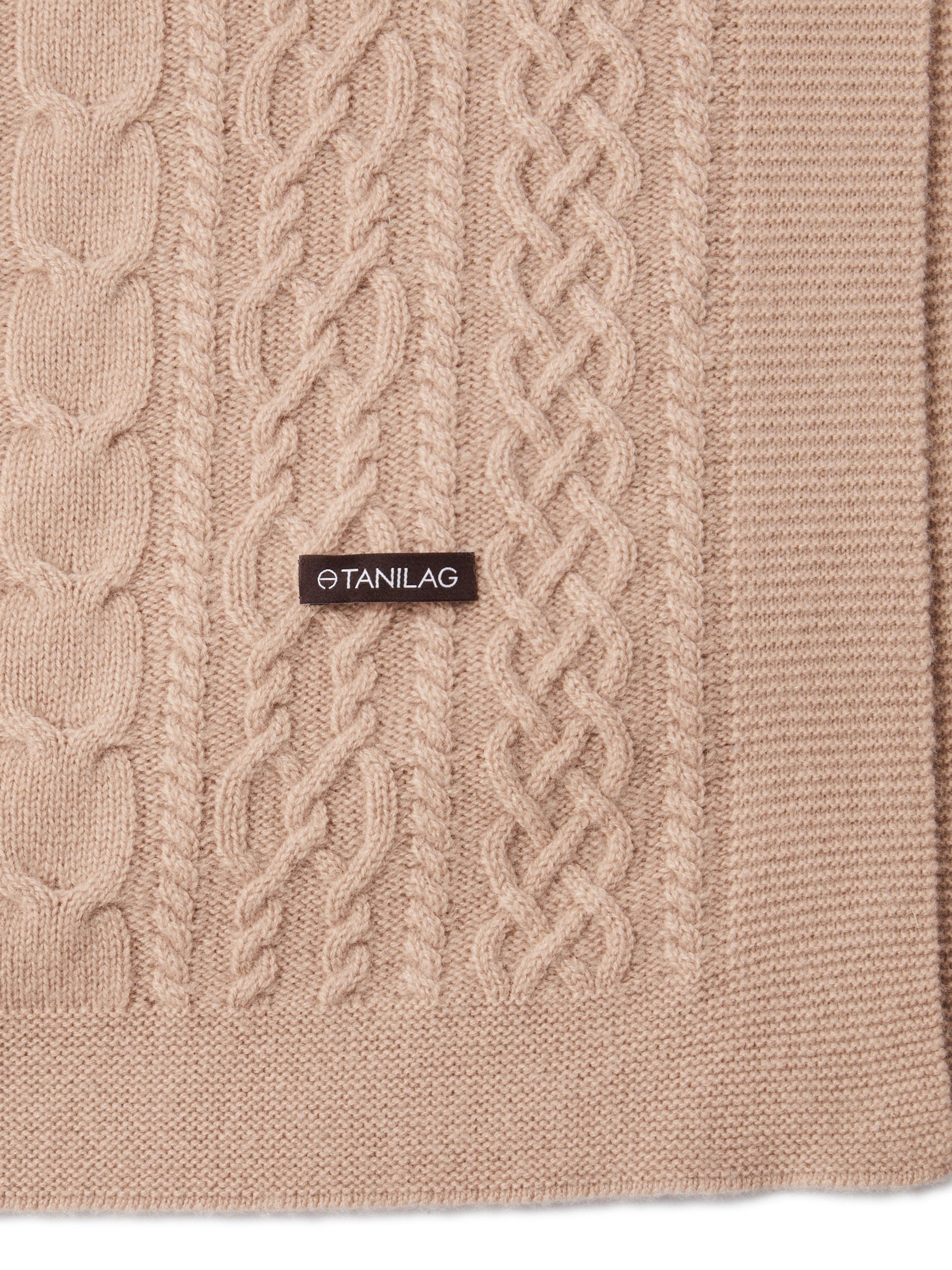 CABLE CASHMERE BLANKET