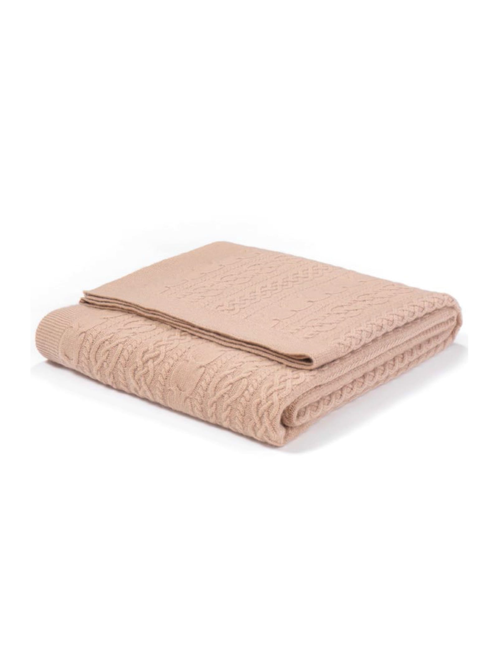 CABLE CASHMERE BLANKET