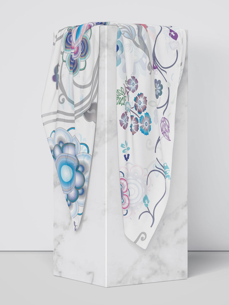 プリントカシミヤストール・花氈（かせん）