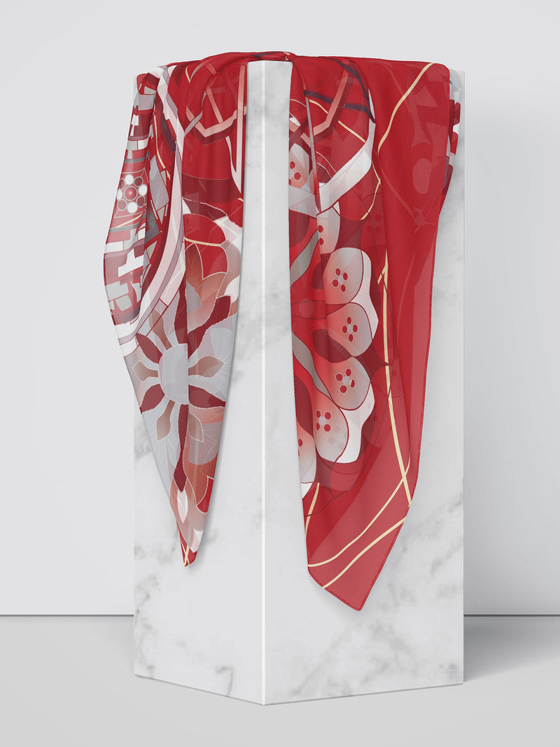 プリントカシミヤストール・マンダラ